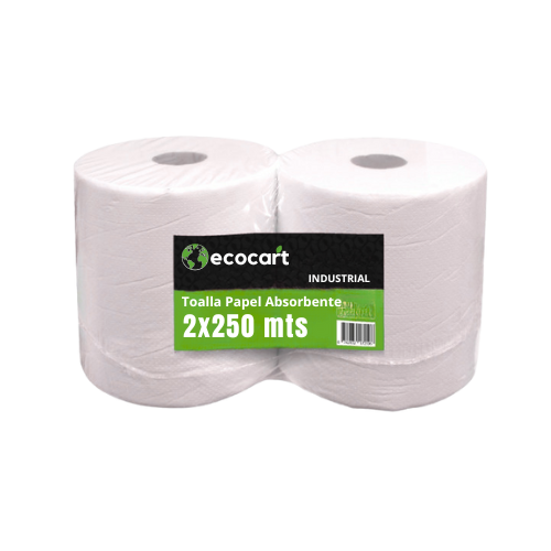 TOALLA PAPEL JUMBO ECOCART 2X250 MTS
