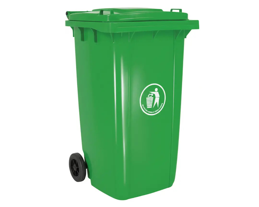 BASURERO CUADRADO VERDE 240 LT