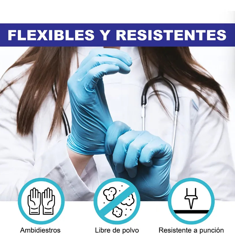 GUANTE NITRILO AZUL (10X100)
