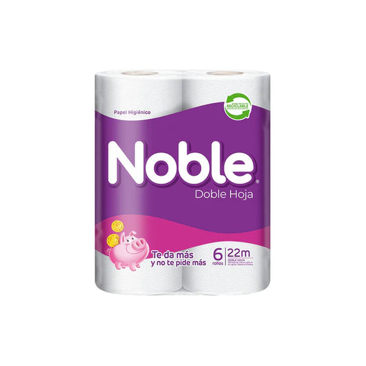 PAPEL HIGIÉNICO D/H NOBLE 6x22 MTS