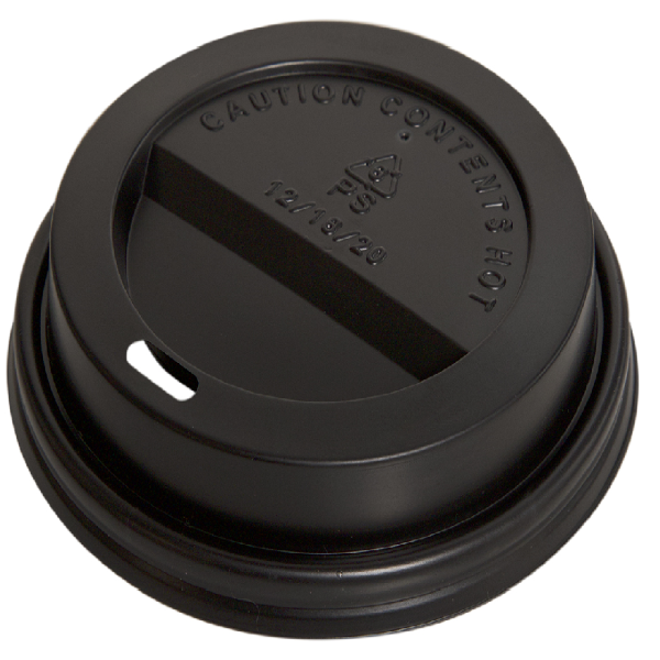 TAPA NEGRA VASO POLIPAPEL 10/12/16 OZ (1x50)