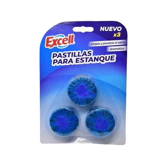 PASTILLAS PARA INODORO EXCELL 3 UNID