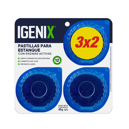 PASTILLA PARA ESTANQUE IGENIX 3X2